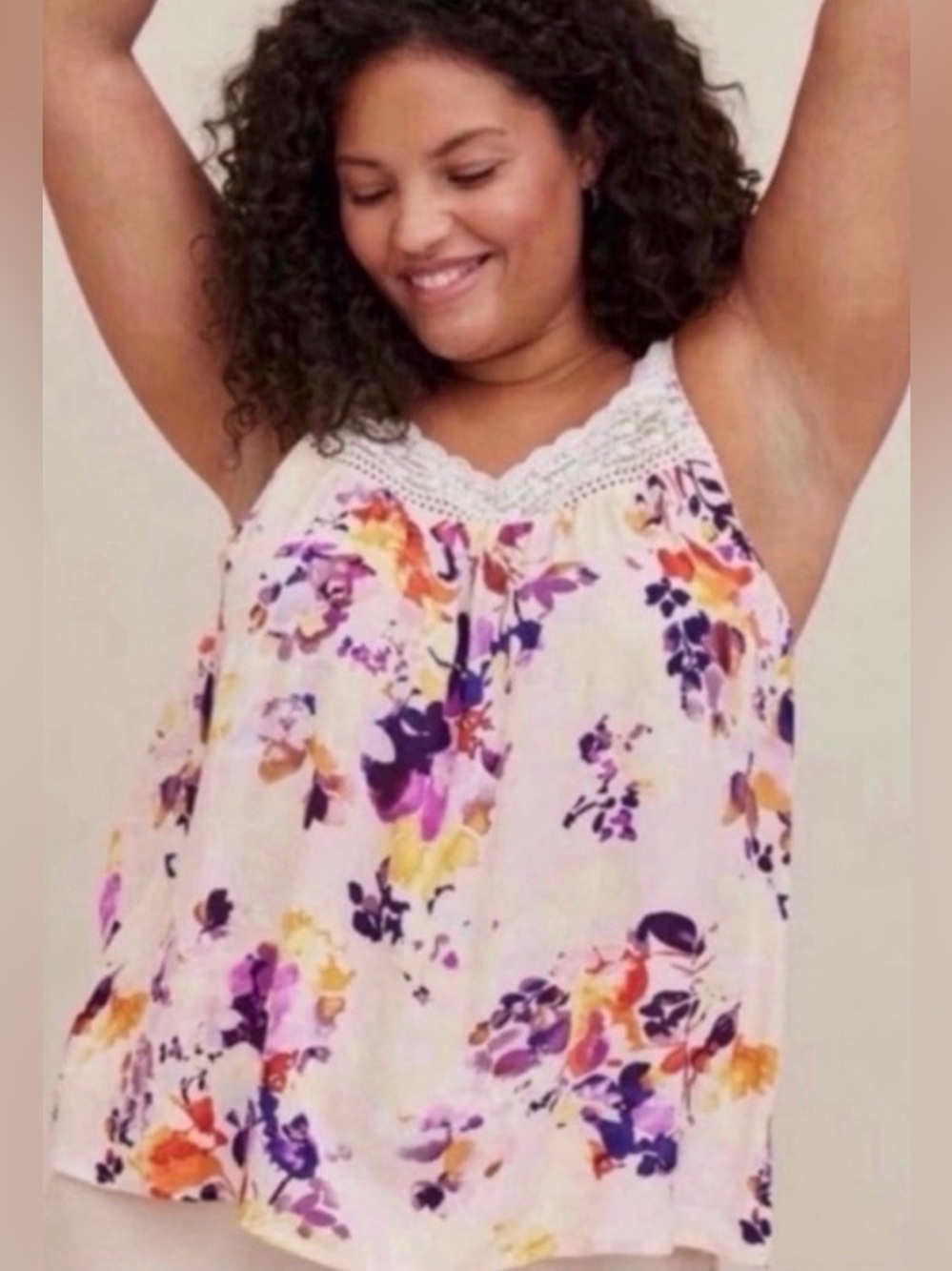Torrid Crochet Detail Tank Top Size 2X
Multicolor New
